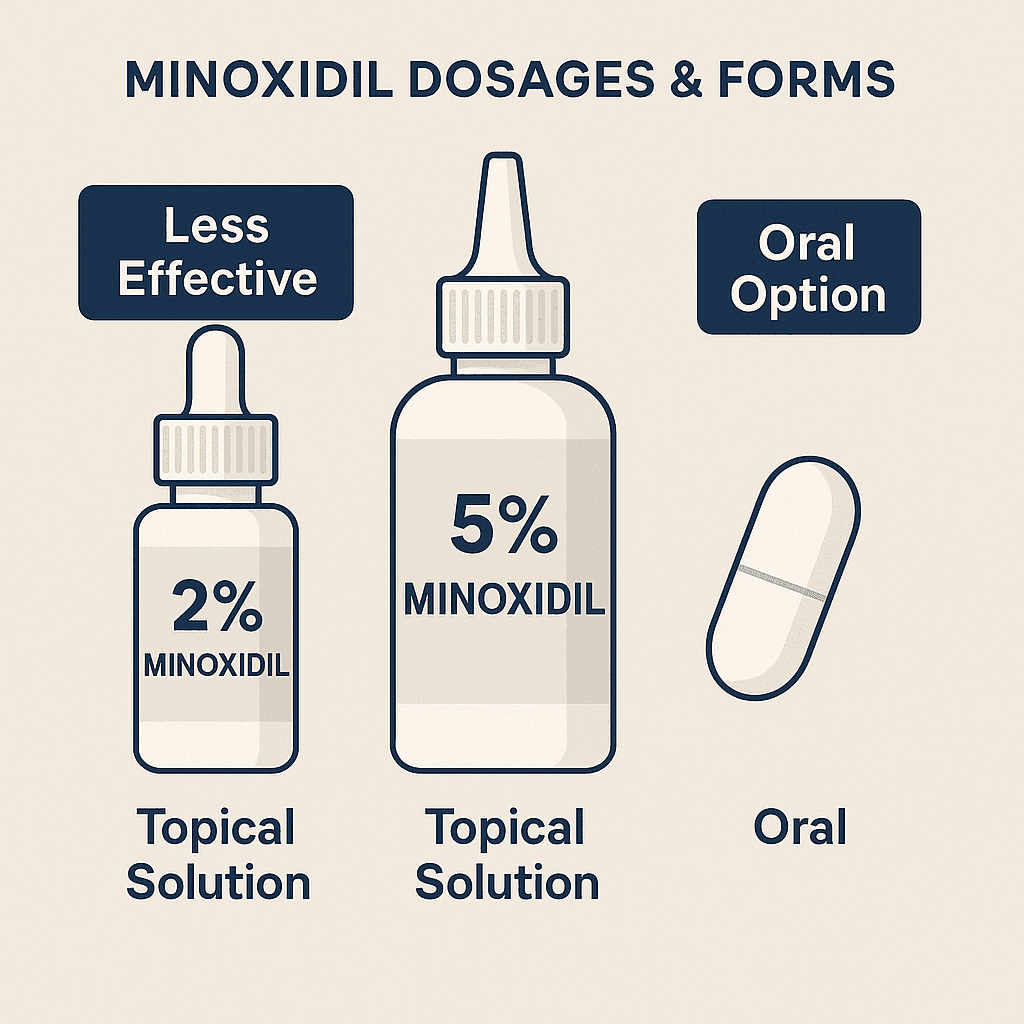 Minoxidil Dosages and Forms