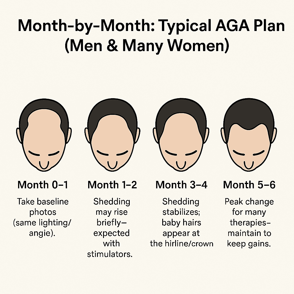 Month-by-Month Hair Regrowth Timeline
