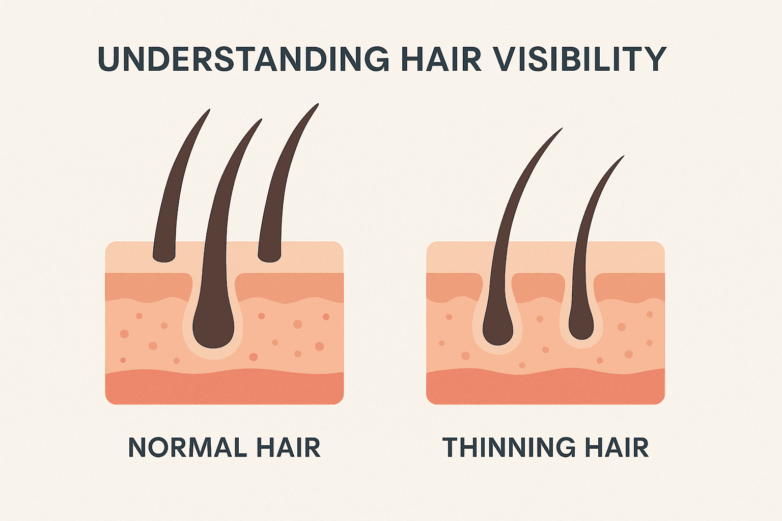 Understanding Hair Visibility: Normal Hair vs. Thinning Hair