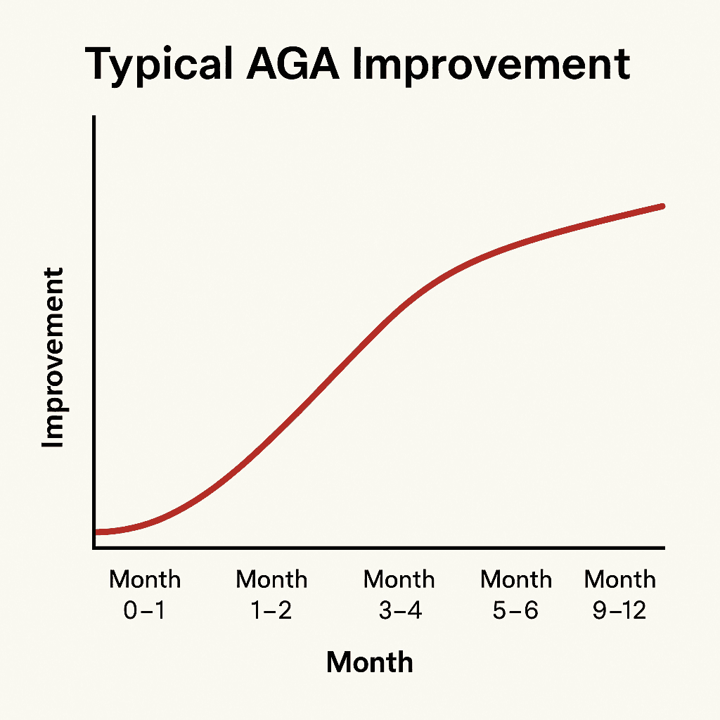 Graph of Typical AGA Hair Regrowth