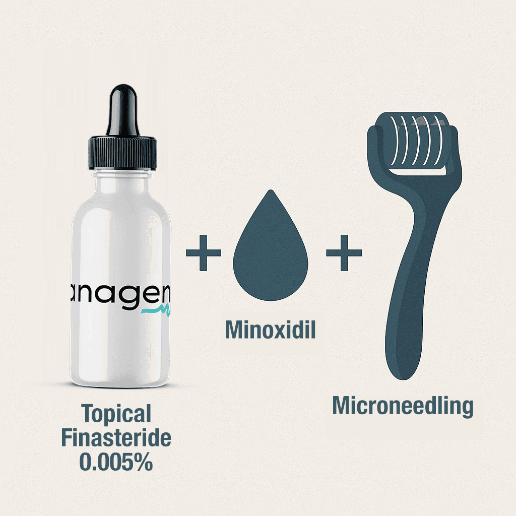 Combination Therapy with Finasteride, Minoxidil, and Microneedling